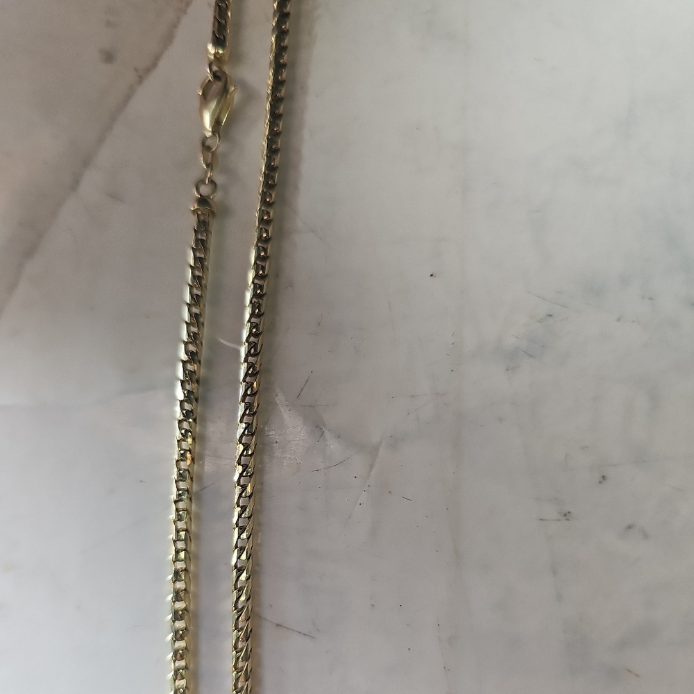 14k 3mm 22inch Solid Diamond Cut Franco Chain